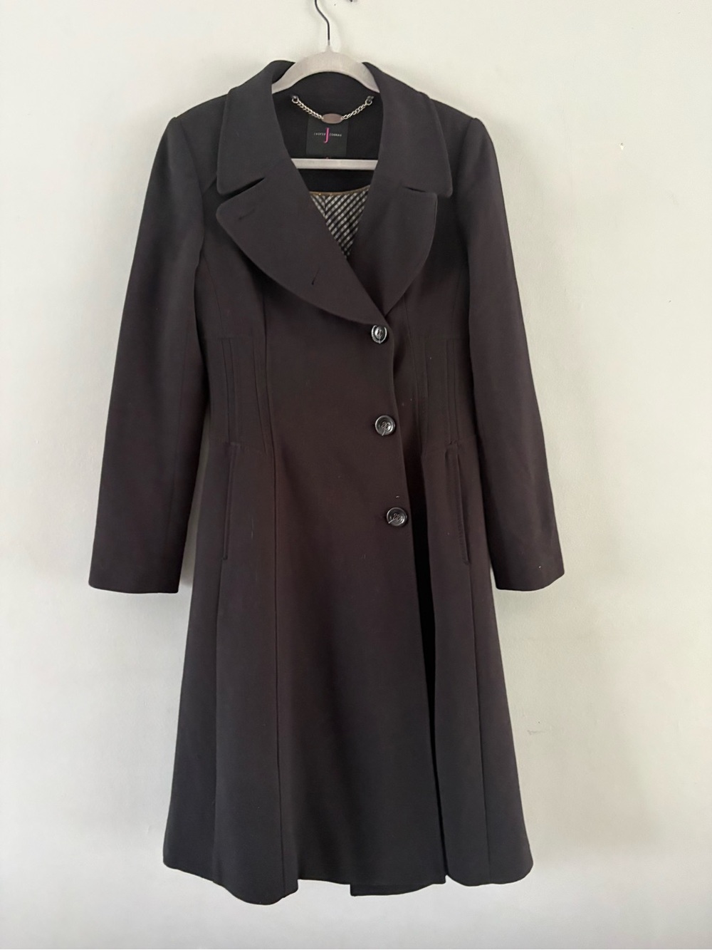Women's Black Single-Breasted Trench Coat